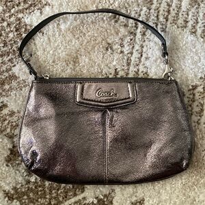 Coach metallic wristlet